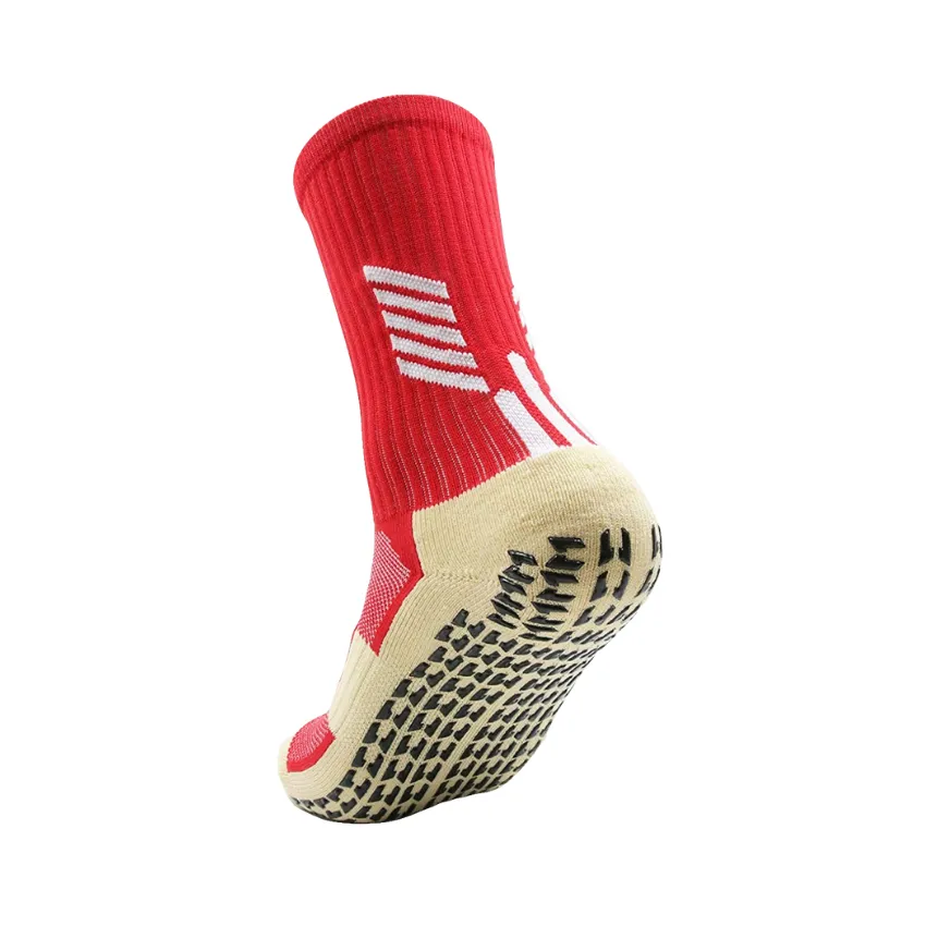 3-Pack of Red Football Grip Socks for Kids