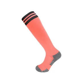 3-Pack Bright Neon Orange Football Socks for Kids - Comfortable and Stylish Athletic Wear