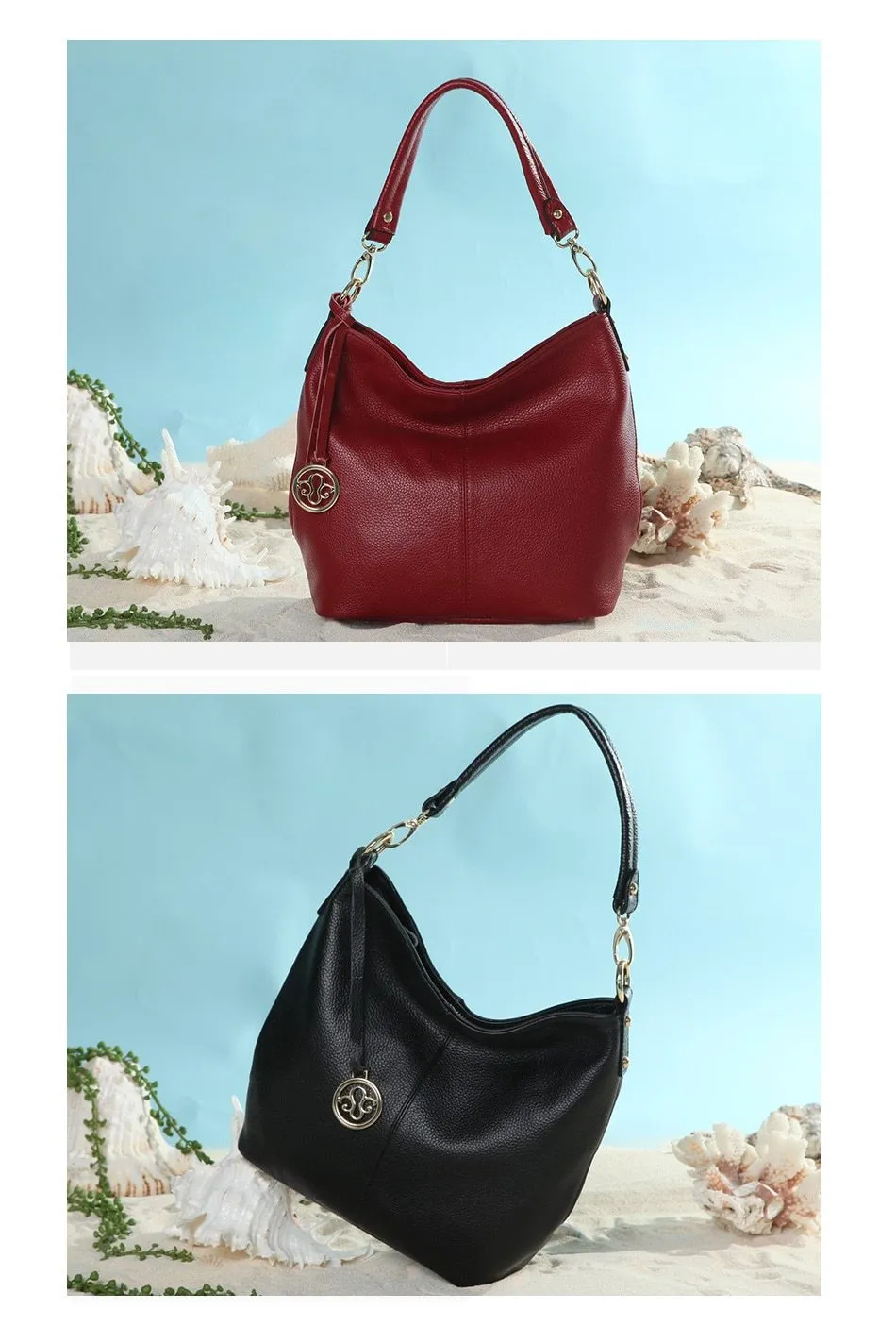 5 Colors Genuine Leather Women's Shoulder Bag High Fashion Crossbody Purse