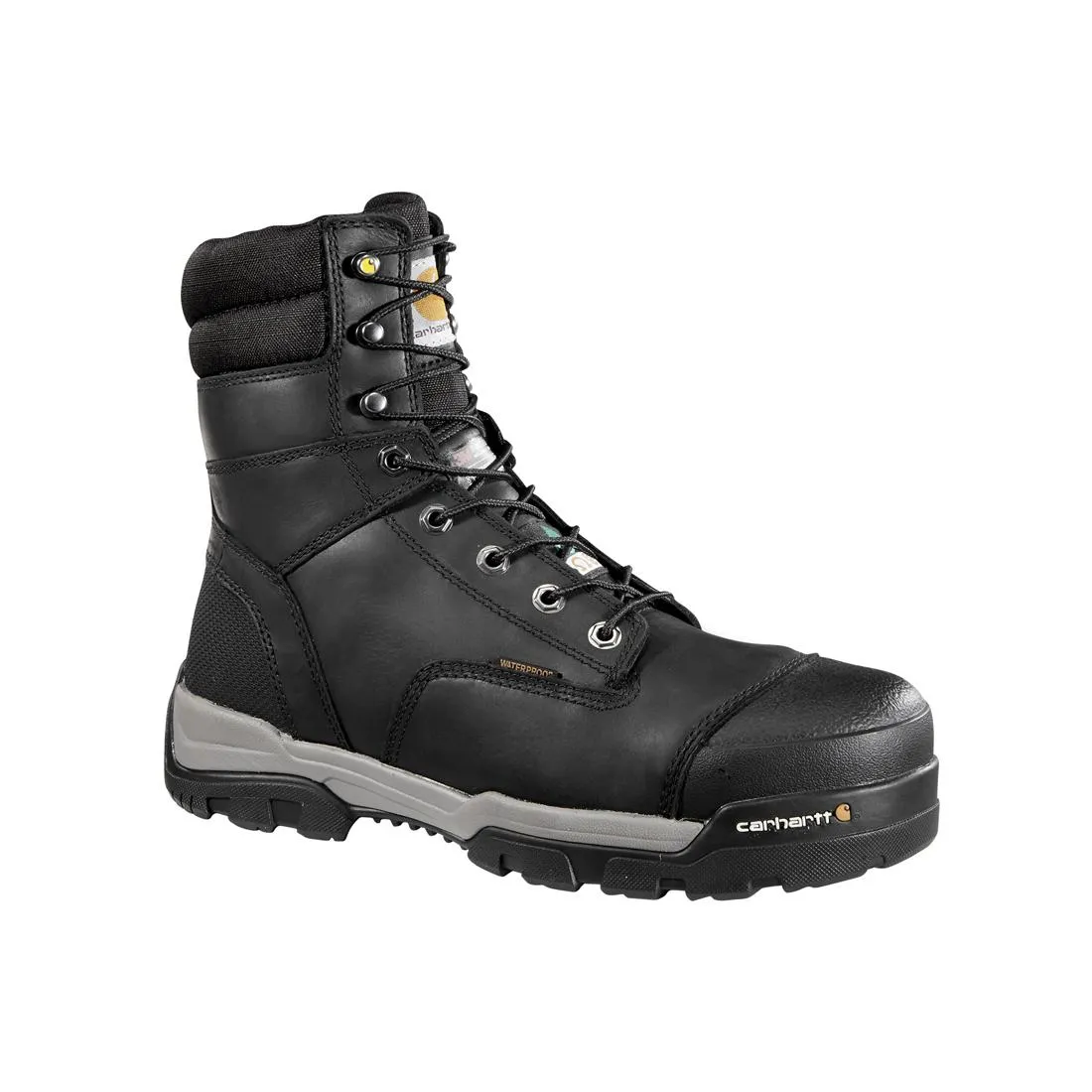 8" Ground Force Waterproof Insulated PR Composite Toe Work Boot Black