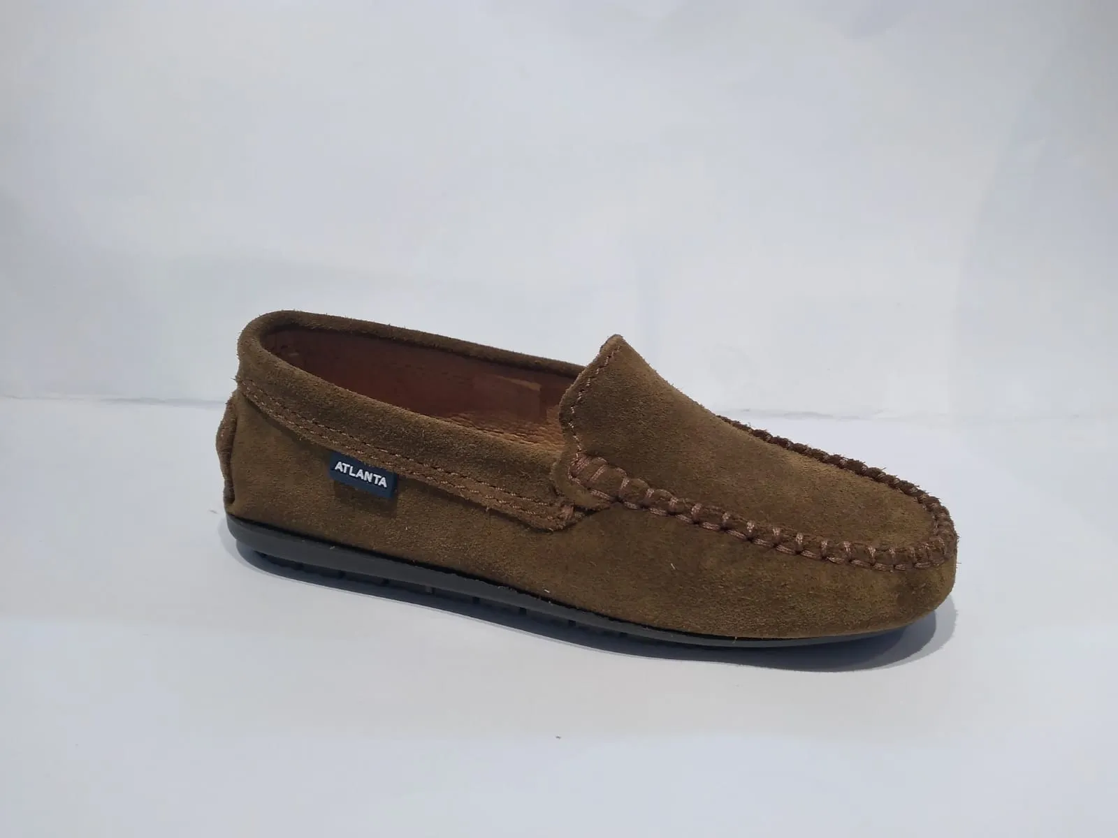 Altanta Moccasin Camel Suede Leather Loafer