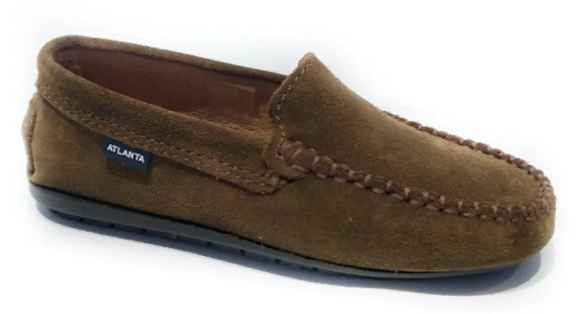 Altanta Moccasin Camel Suede Leather Loafer