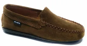 Altanta Moccasin Camel Suede Leather Loafer