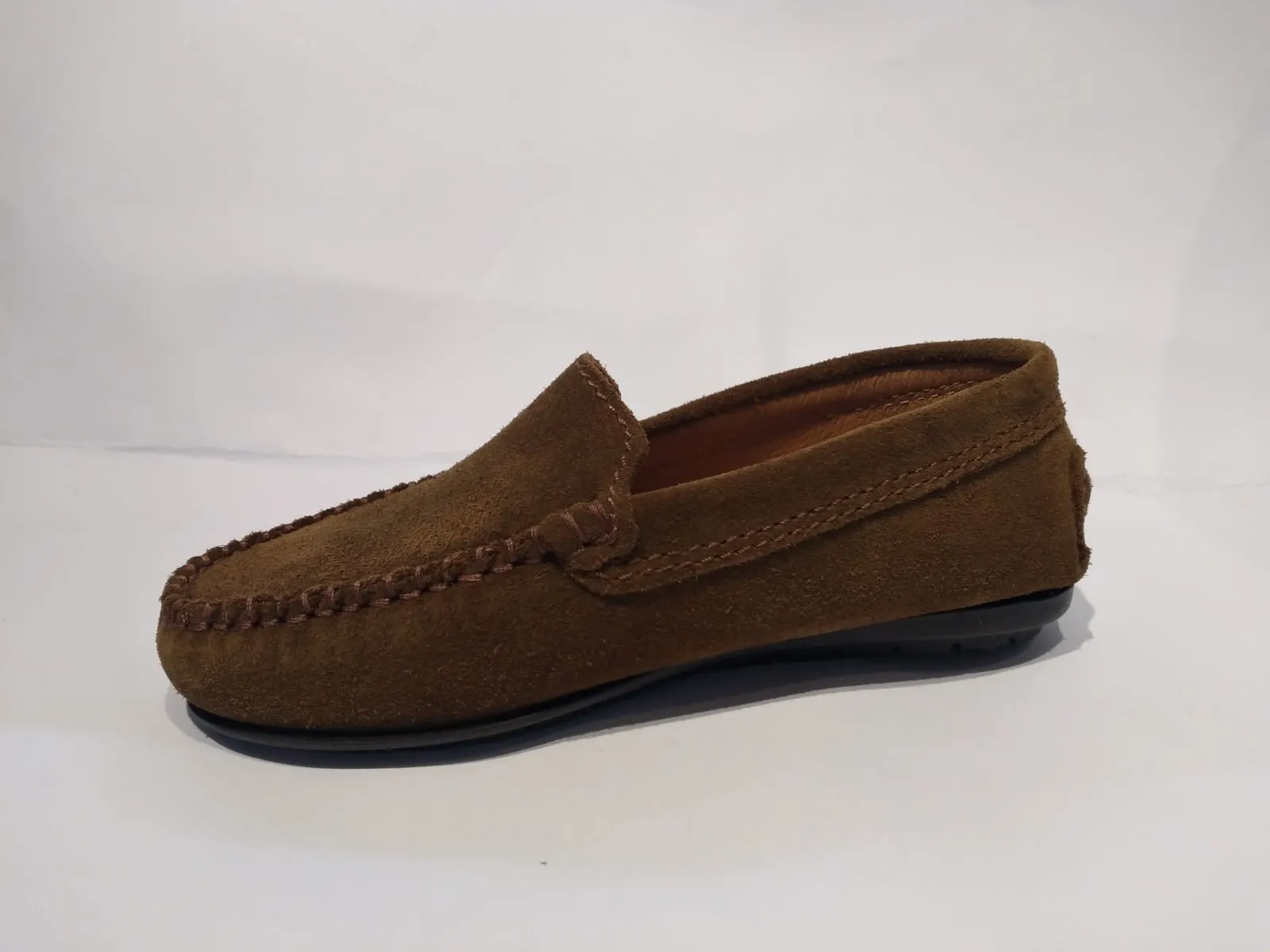 Altanta Moccasin Camel Suede Leather Loafer