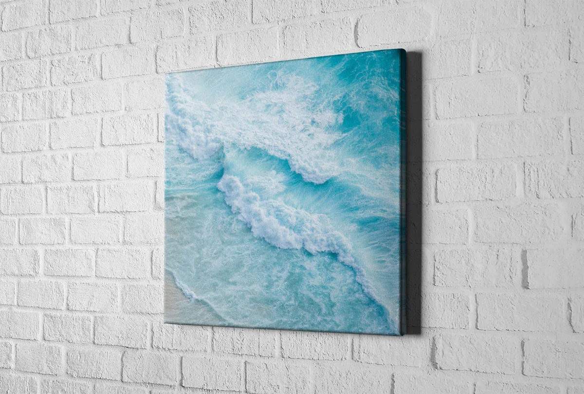 Aqua Waves from Above | Wall Art Print