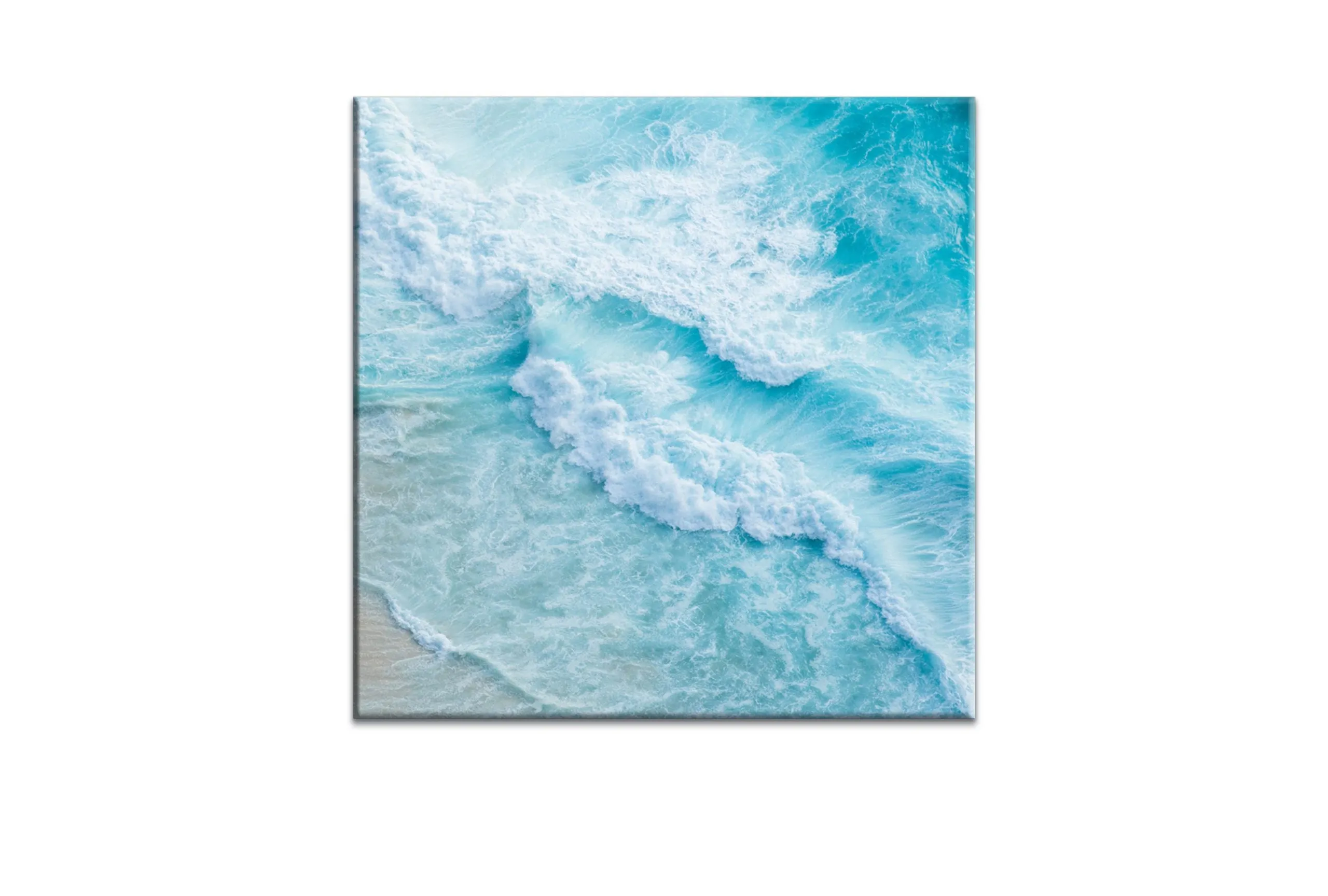 Aqua Waves from Above | Wall Art Print