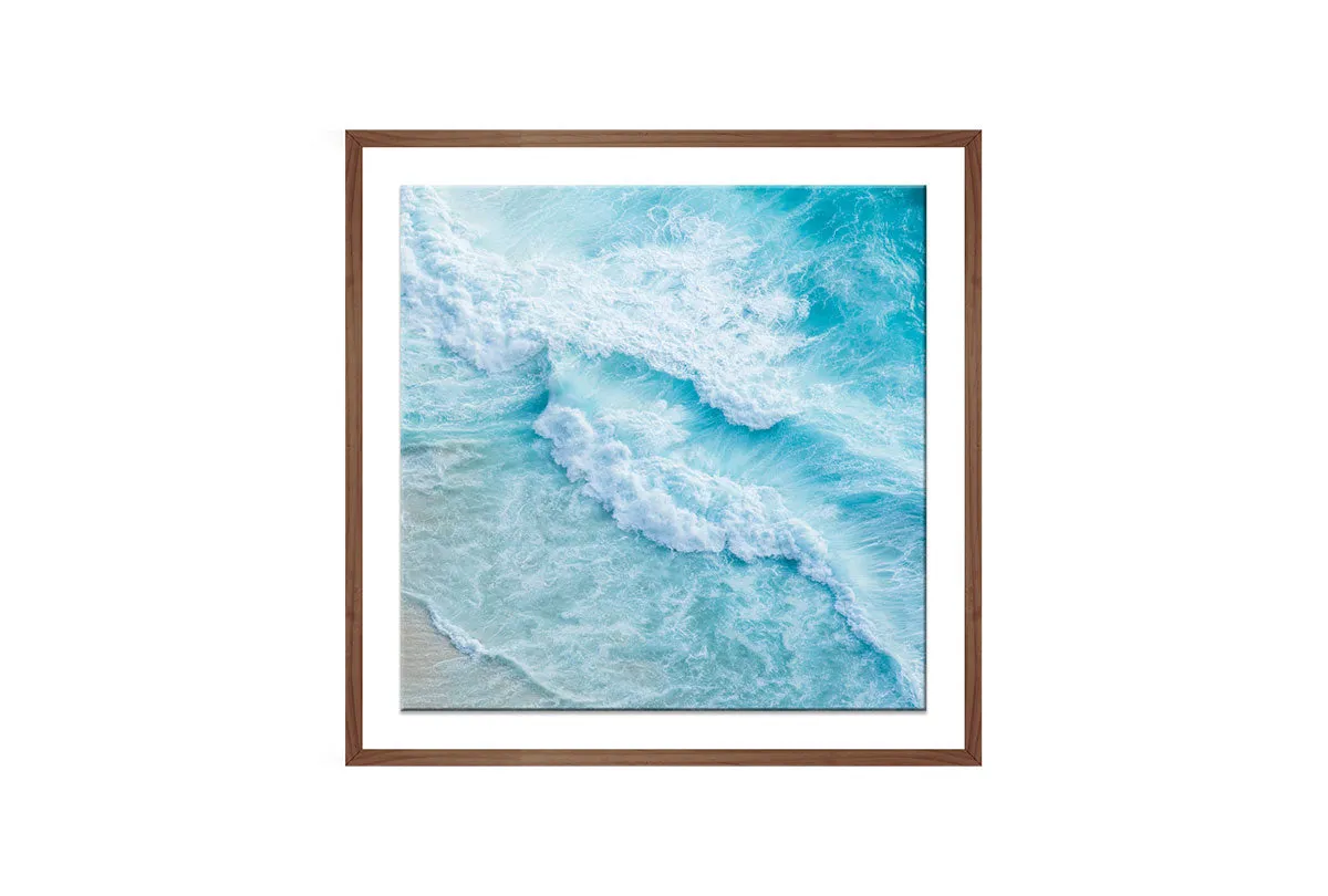 Aqua Waves from Above | Wall Art Print