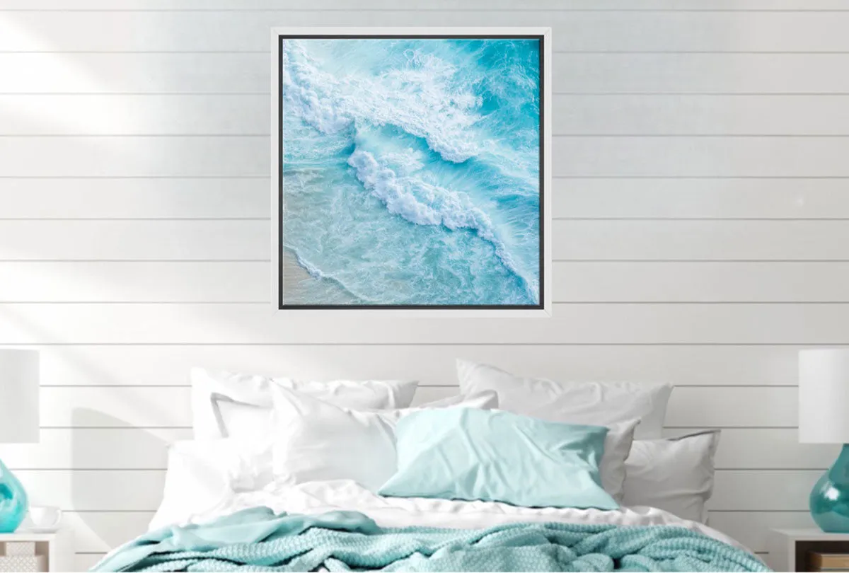 Aqua Waves from Above | Wall Art Print