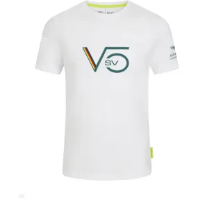 Aston Martin F1 Men's Sebastian Vettel  Driver T-Shirt- White