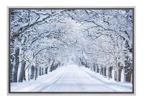 Avenue Of Snow Covered Trees | Canvas Wall Art Print