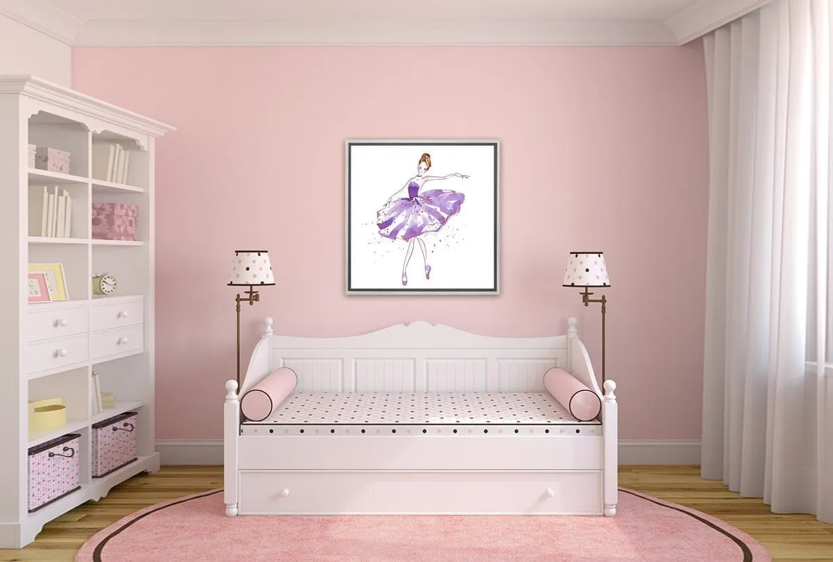 Ballerina Purple | Canvas Wall Art Decor