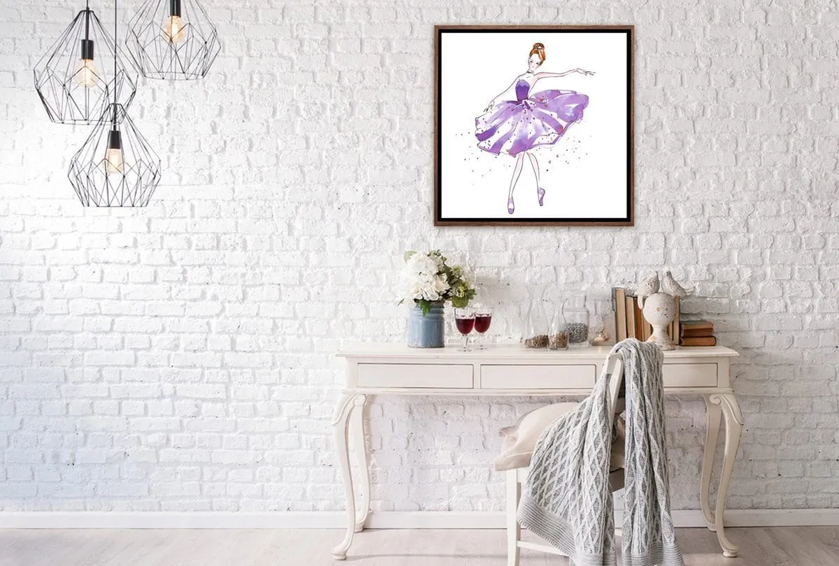 Ballerina Purple | Canvas Wall Art Decor