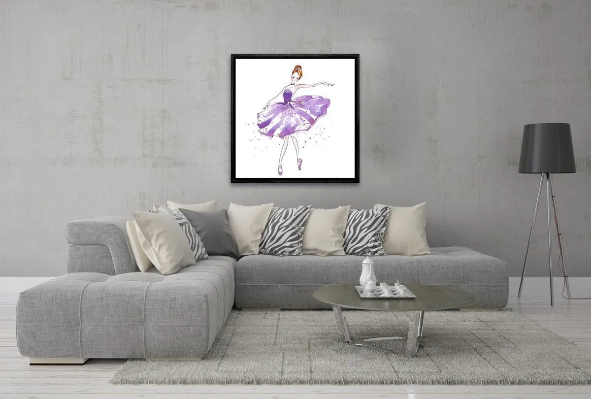 Ballerina Purple | Canvas Wall Art Decor