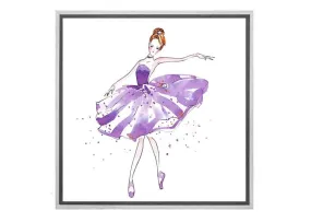 Ballerina Purple | Canvas Wall Art Decor