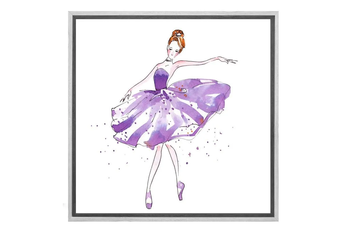 Ballerina Purple | Canvas Wall Art Decor