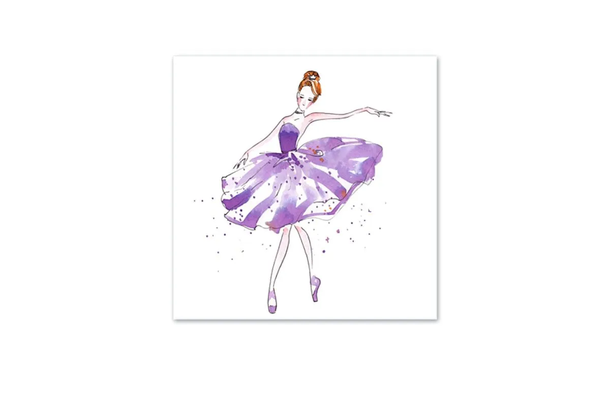 Ballerina Purple | Canvas Wall Art Decor