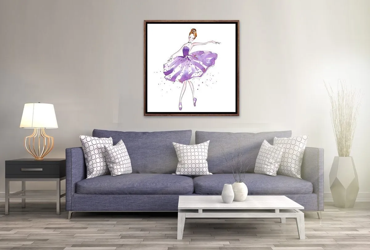 Ballerina Purple | Canvas Wall Art Decor