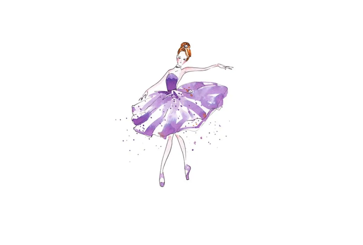 Ballerina Purple | Canvas Wall Art Decor