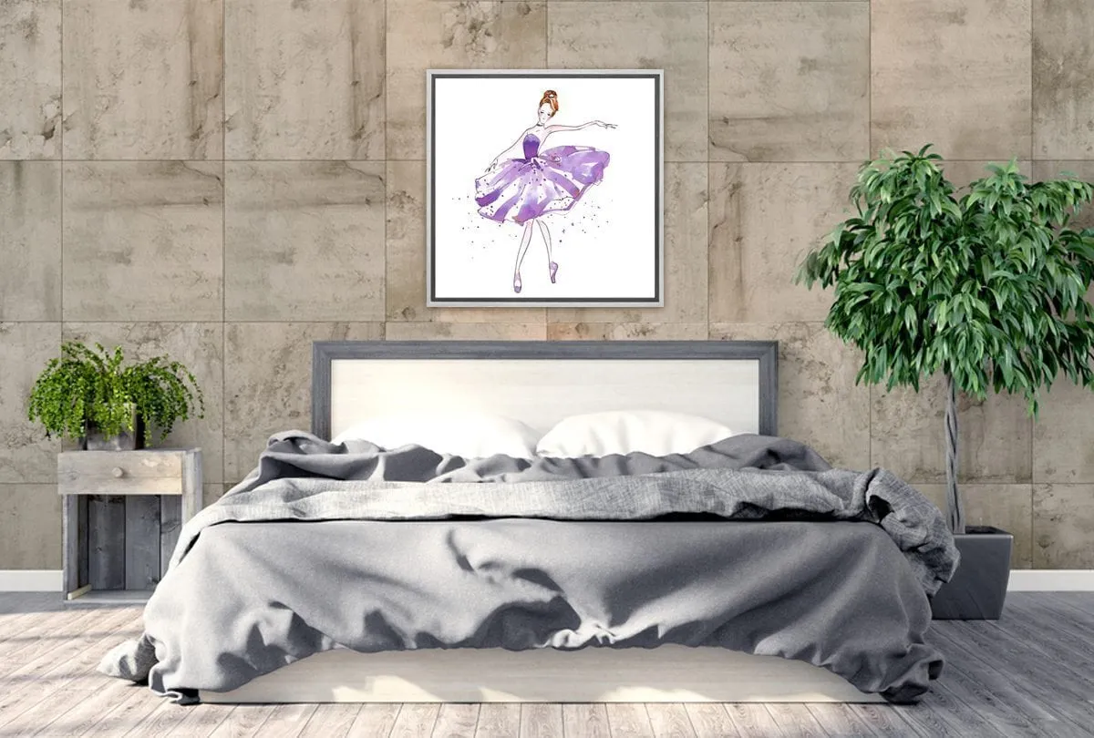 Ballerina Purple | Canvas Wall Art Decor