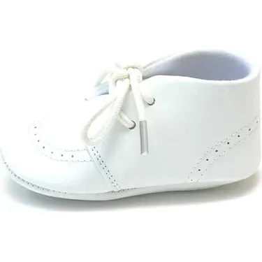 Benny-Lace Up Baby Bootie, White