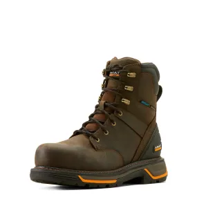 Big Rig 8in Waterproof Composite Toe Work Boot Iron Coffee