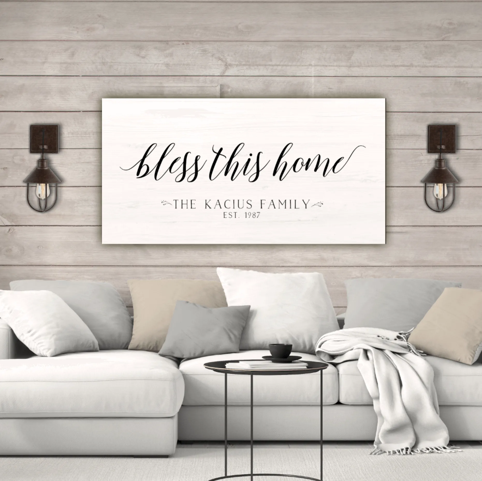 Bless This Home Sign - Canvas Wall Art