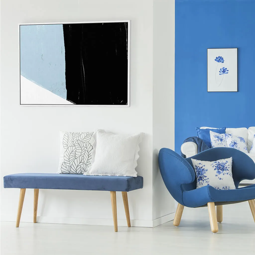 Bold Abstract Colour Blocks Framed Canvas