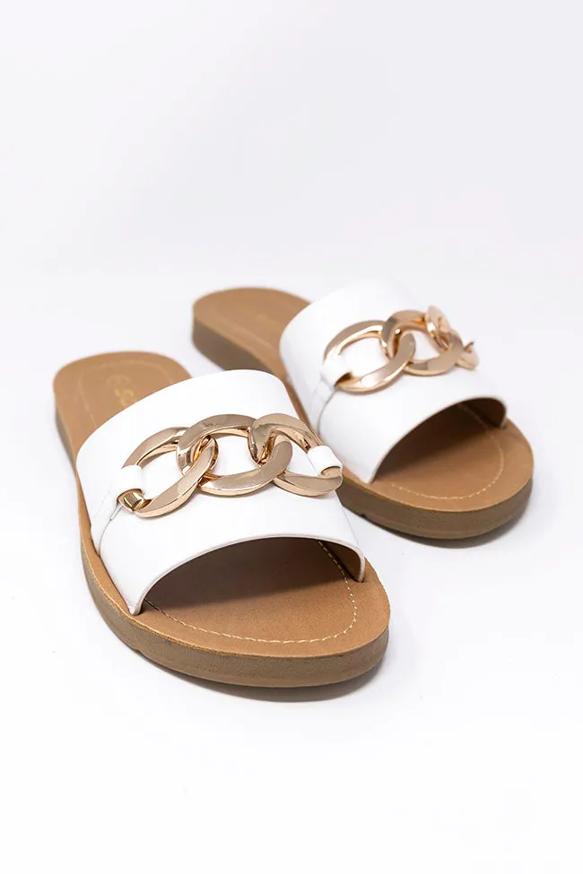 Bree White Chain Sandals FINAL SALE