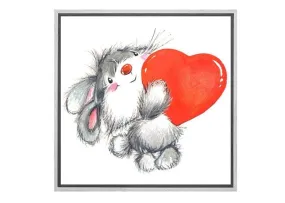 Bunny Heart | Canvas Wall Art Print