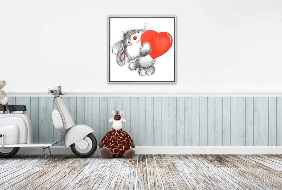 Bunny Heart | Canvas Wall Art Print