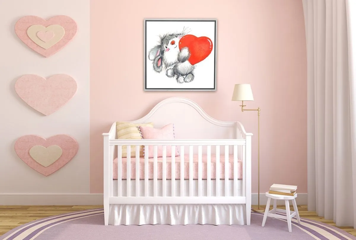 Bunny Heart | Canvas Wall Art Print