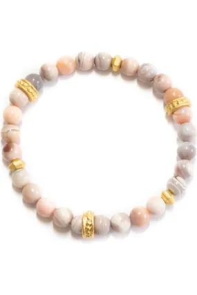 Cherry Blossom Jasper Semi Precious Bracelet