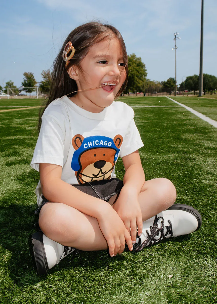 Chicago Football Bear Toddler Tee - Natural