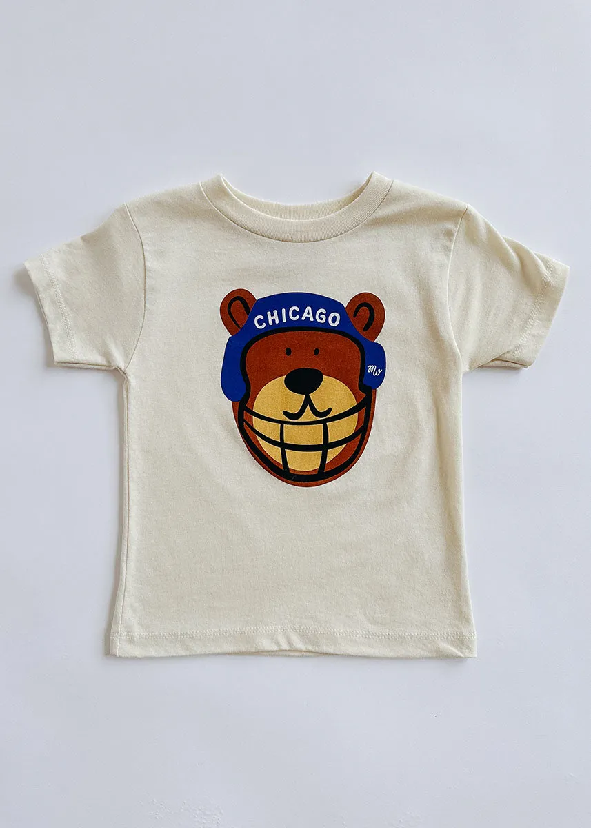 Chicago Football Bear Toddler Tee - Natural