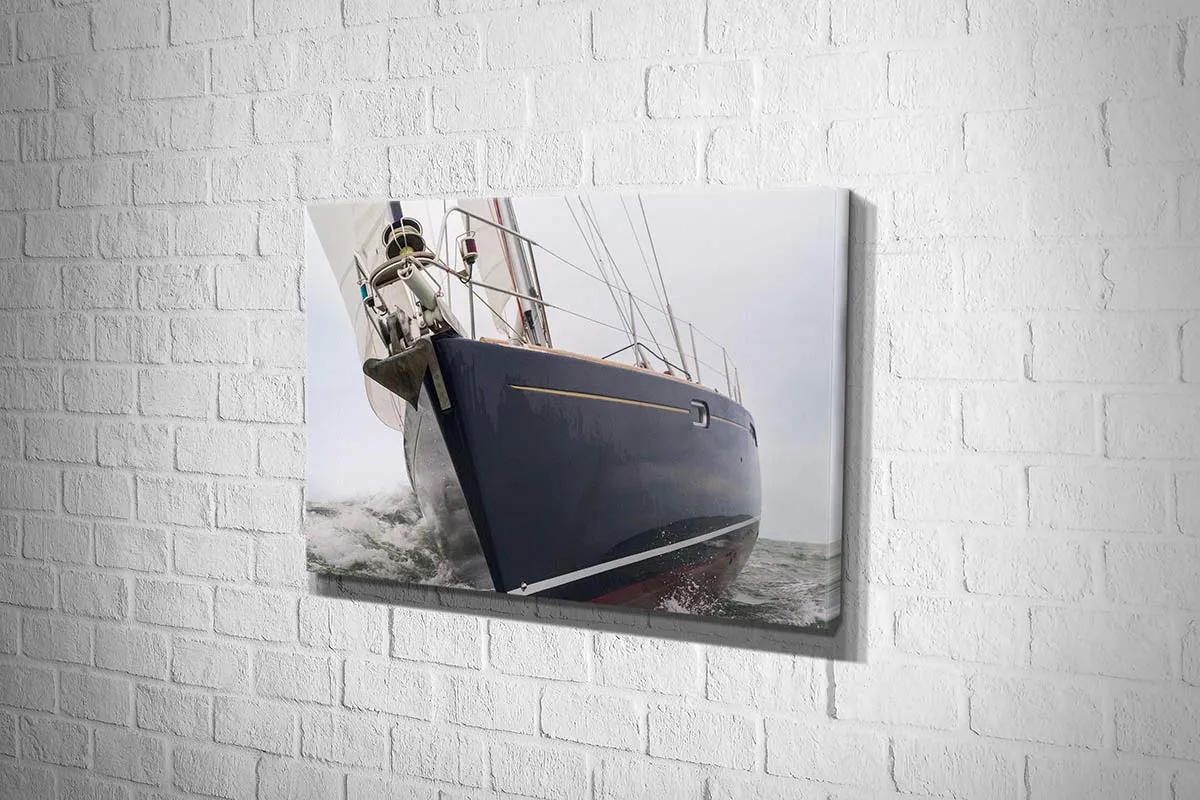 Closeup Yacht at Sea | Canvas Wall Art Print