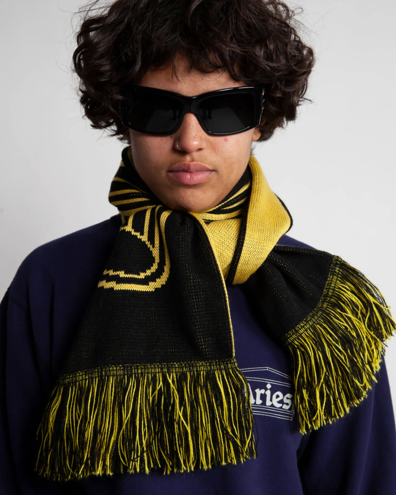 Column Scarf - Black / Yellow