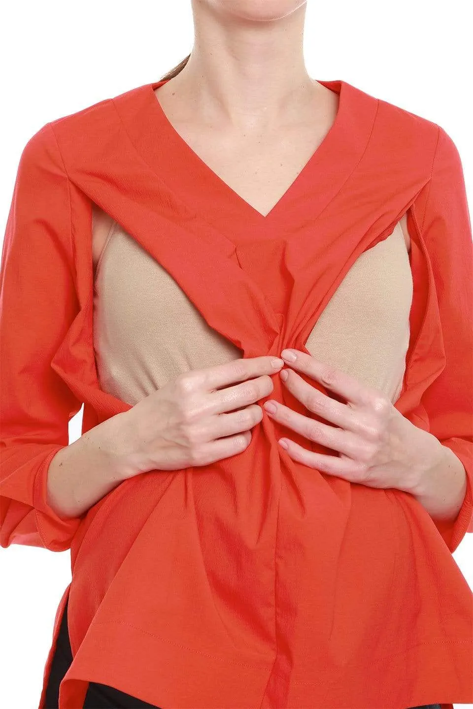Cristina Nursing Top Tangerine