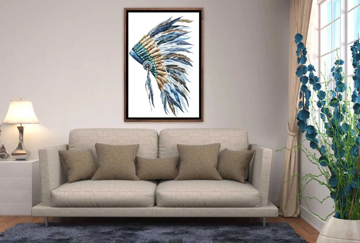 Indian Headdress 2 | Canvas Wall Art Print