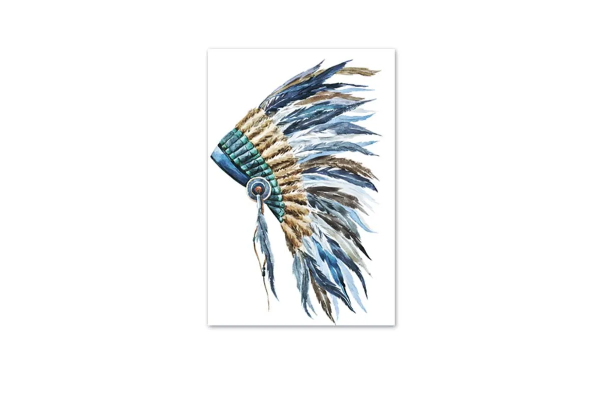 Indian Headdress 2 | Canvas Wall Art Print