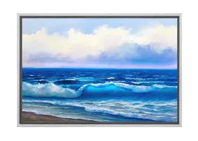 Luminous Waves Painting | Canvas Wall Art Print