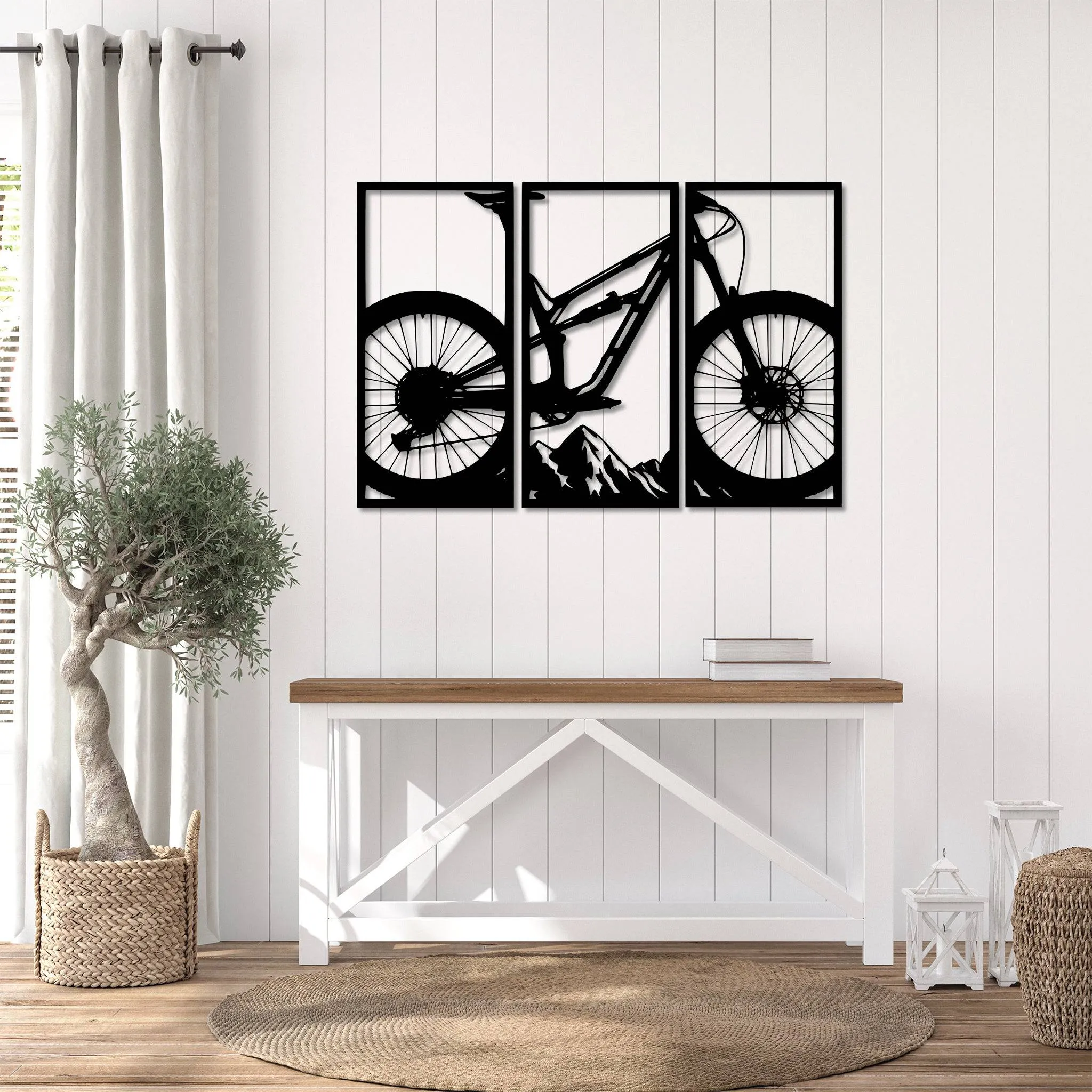 Mountain Bike (3 Piece) - Metal Wall Art