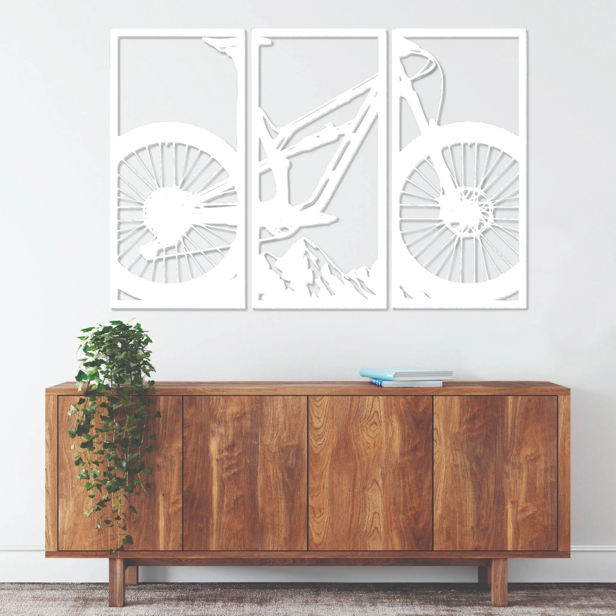 Mountain Bike (3 Piece) - Metal Wall Art