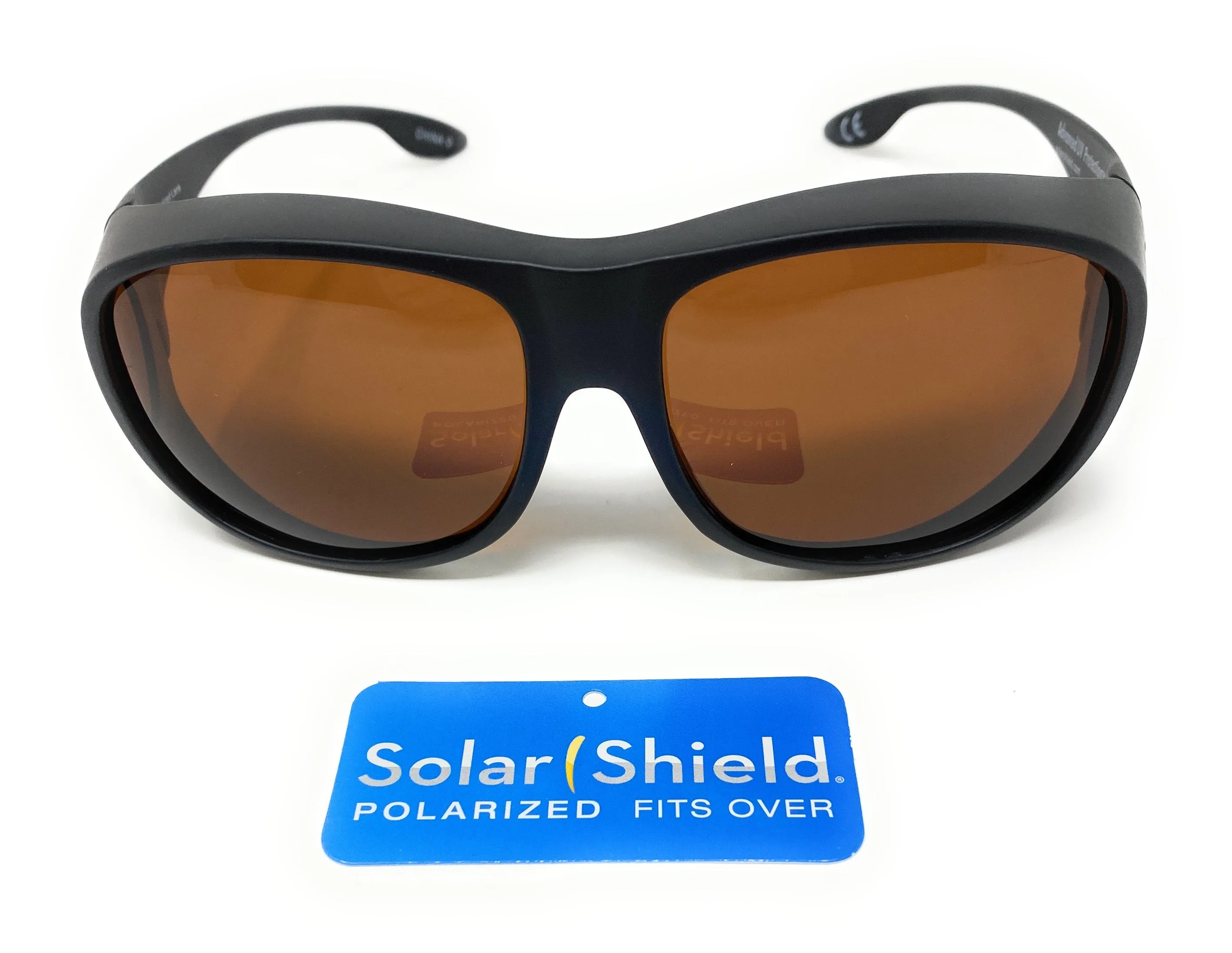 Sunglasses Polarised Optical Covers Brown Wraparound Lenses 579